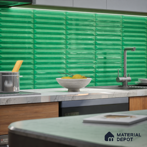 Faux Subway  Tile TL 07241 B Crayon 1002 1 ft x 1 ft Ceramic Glossy Finish - 9 mm  | 2 mm Spacer is Mandatory | Please Expect a Slight Variation of Pattern